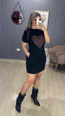 Vestido Camisetão Coração
